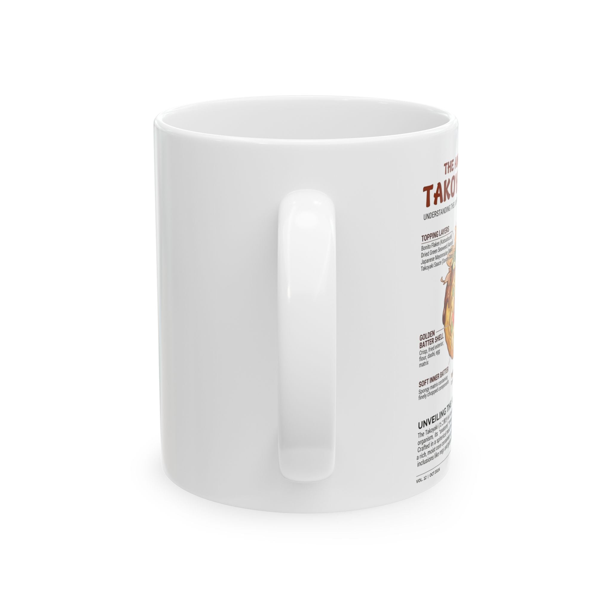 Ceramic Mug — Funny Takoyaki Recipe Illustration Coffee Cup (11oz & 15oz)