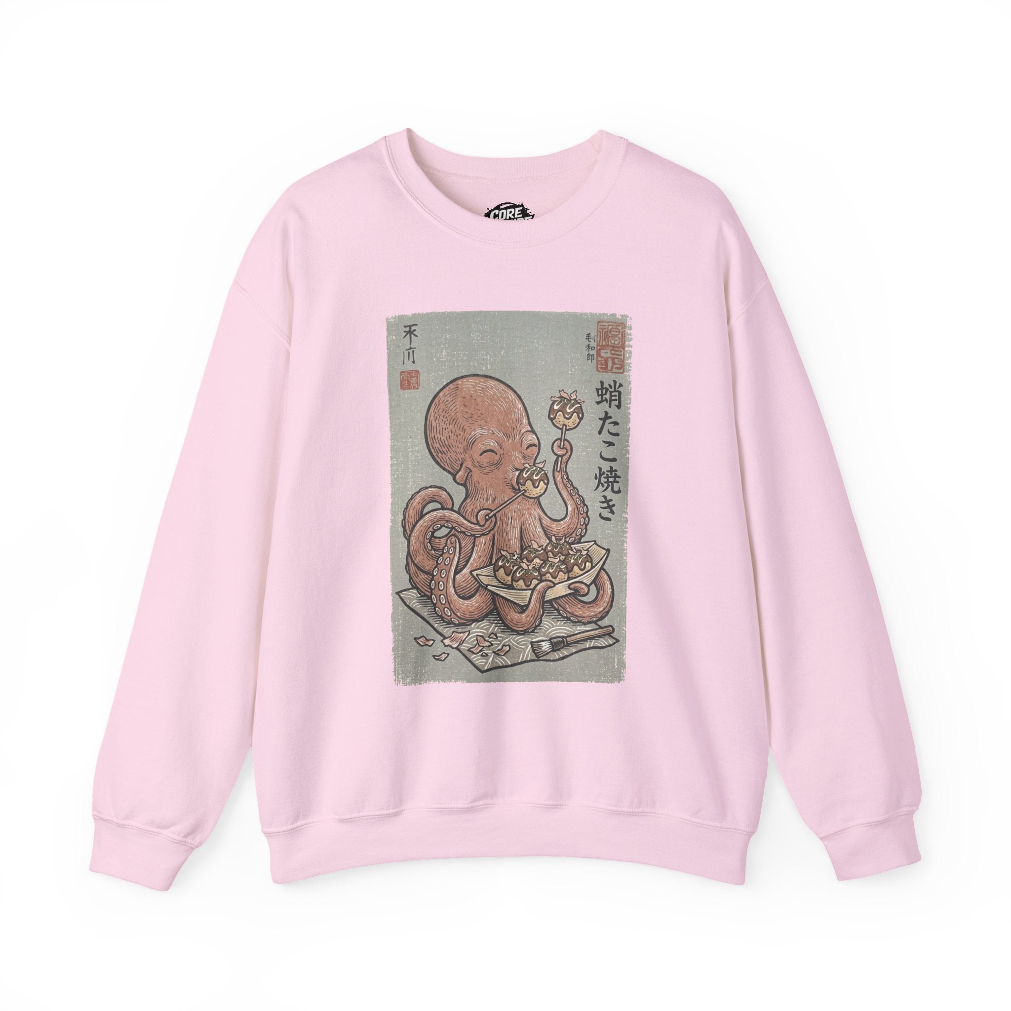Tako Eating Takoyaki Sweatshirt | Ironic Japanese Ukiyo-e Streetwear