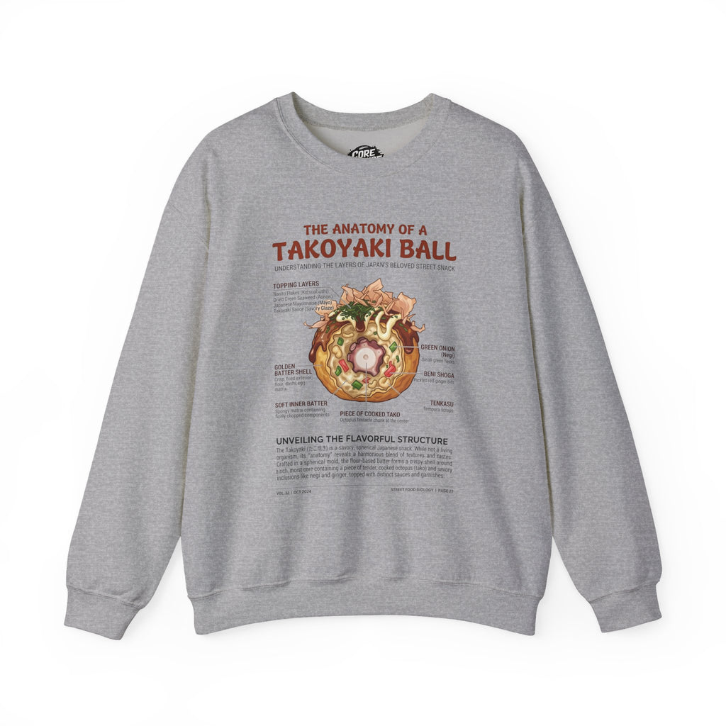 "Anatomy of a Takoyaki" Sweatshirt - Japanese Street Food Science Crewneck