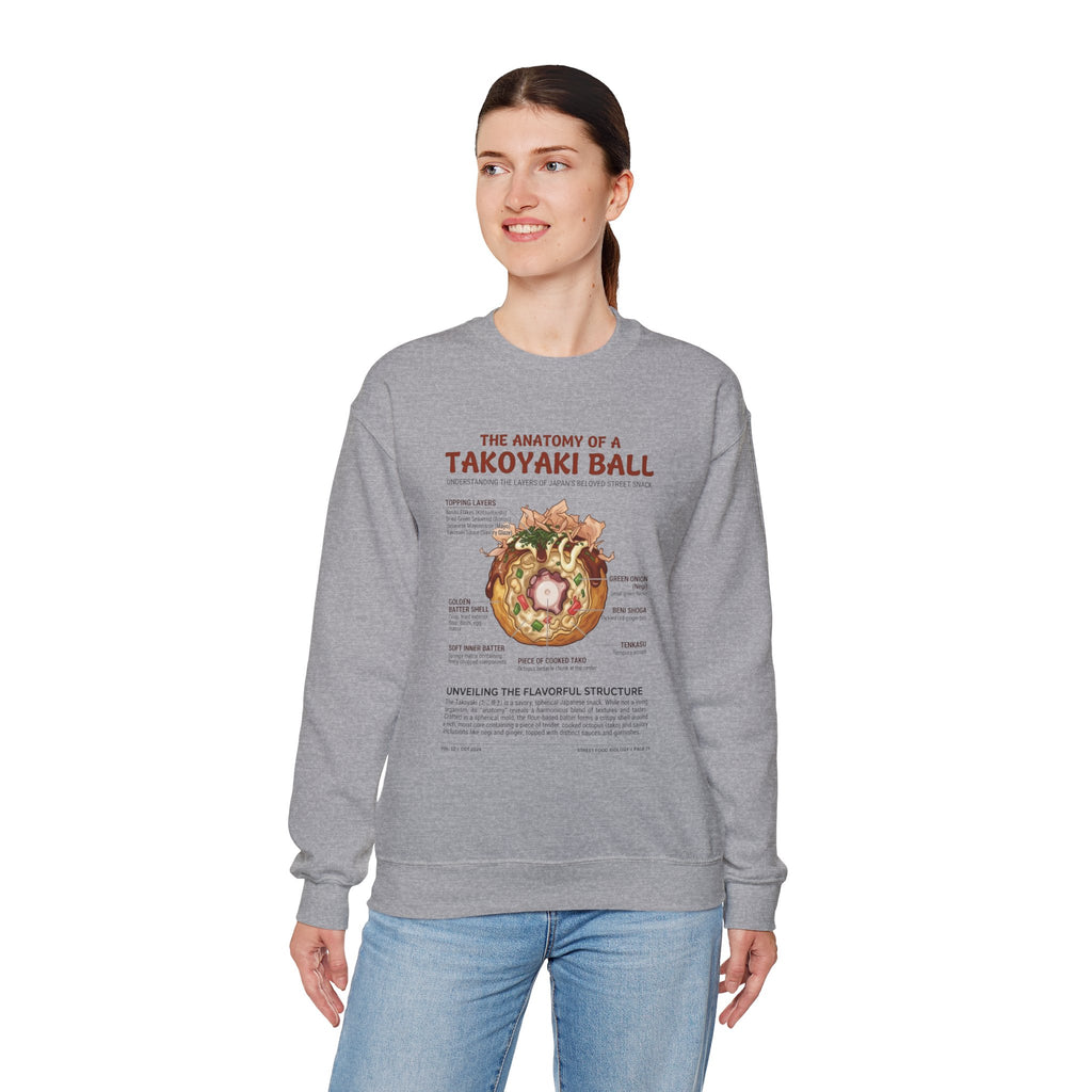 "Anatomy of a Takoyaki" Sweatshirt - Japanese Street Food Science Crewneck
