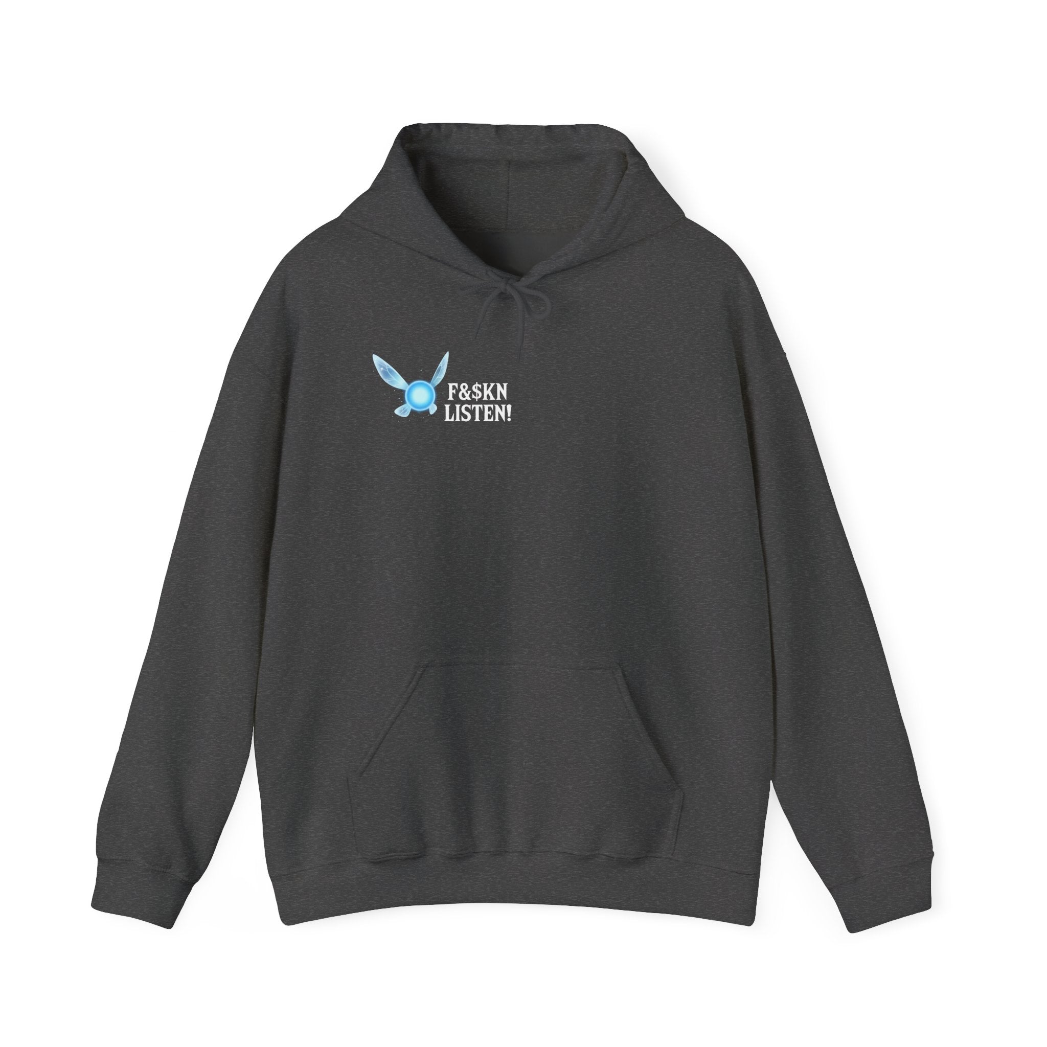 Butterfly "Listen" Hoodie — Minimal Inspirational Graphic Sweatshirt