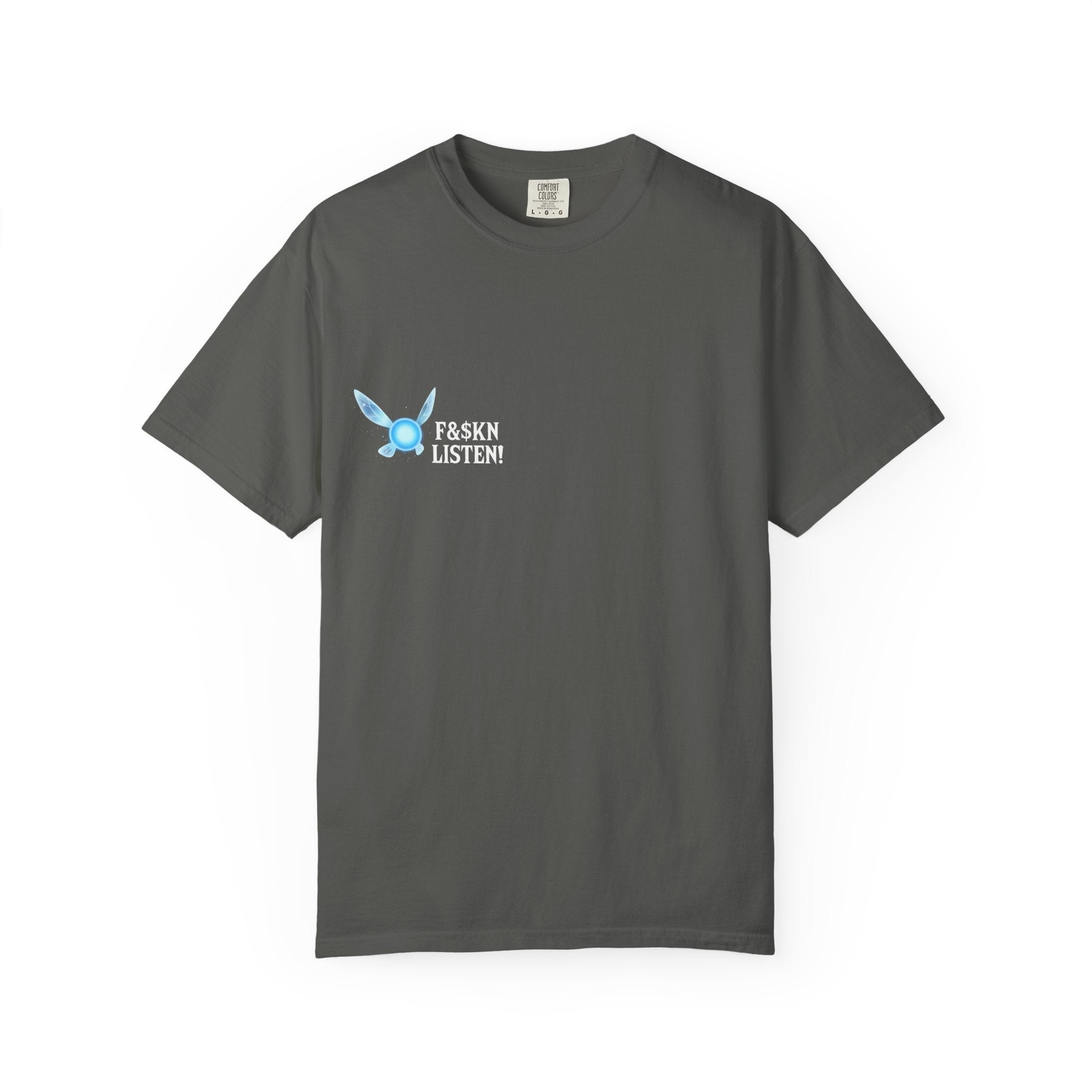 Listen! Fairy Emblem T-Shirt — Cute Blue Fairy Graphic Tee