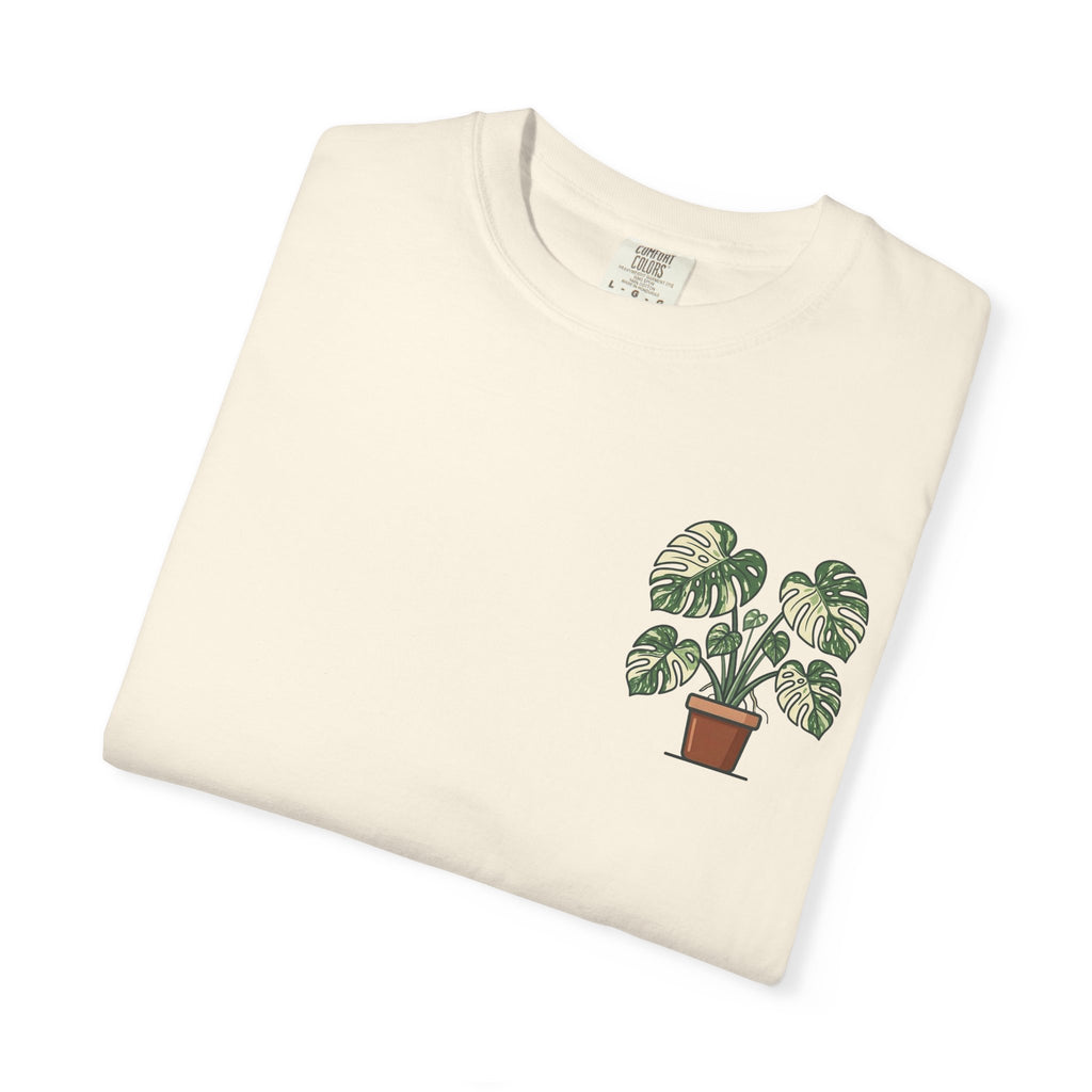 "Grow Through What You Go Through" Variegated Monstera Shirt - Rare Plant Botanical Tee