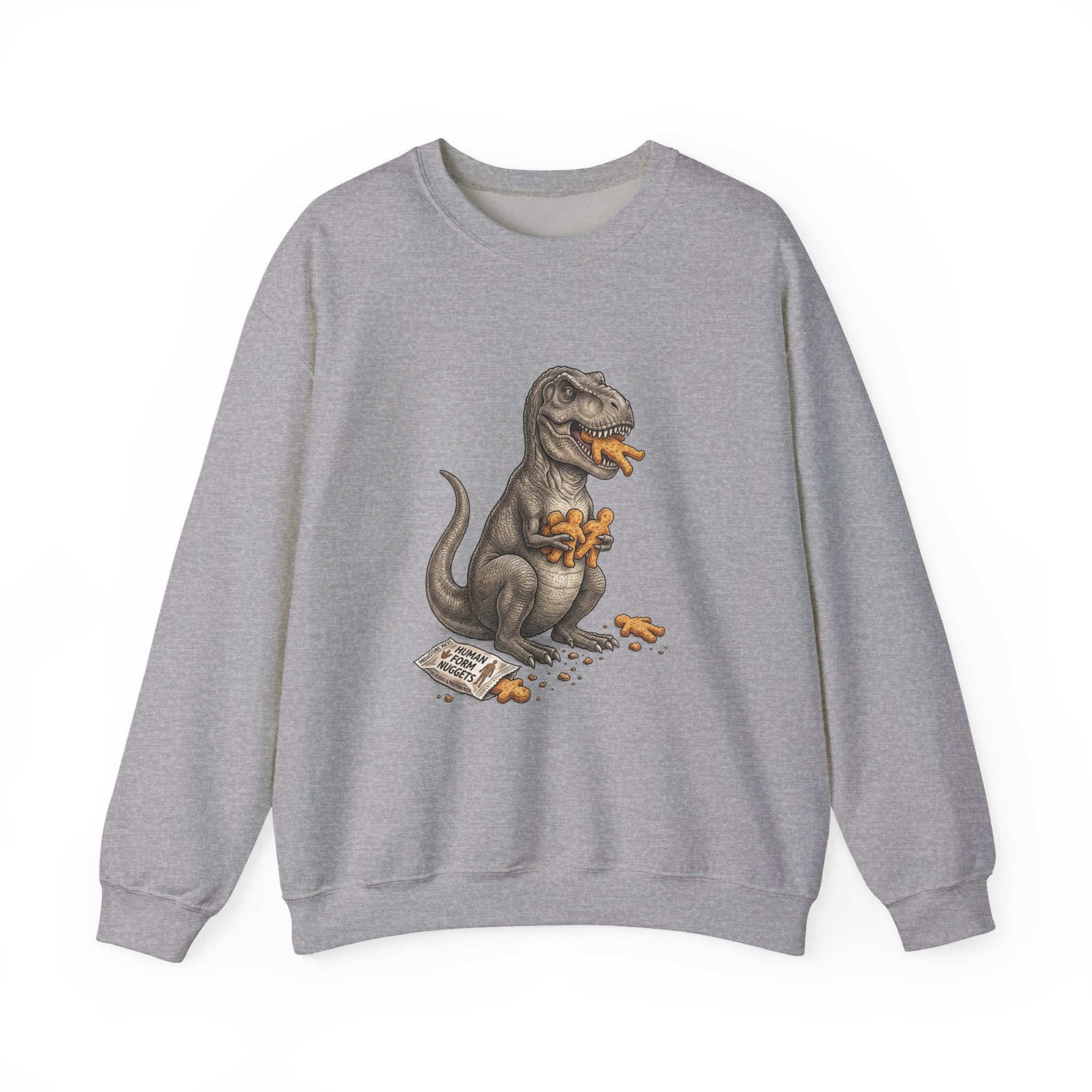 Dinosaur Eating Human Nuggies - Heavyweight Sweatshirt
