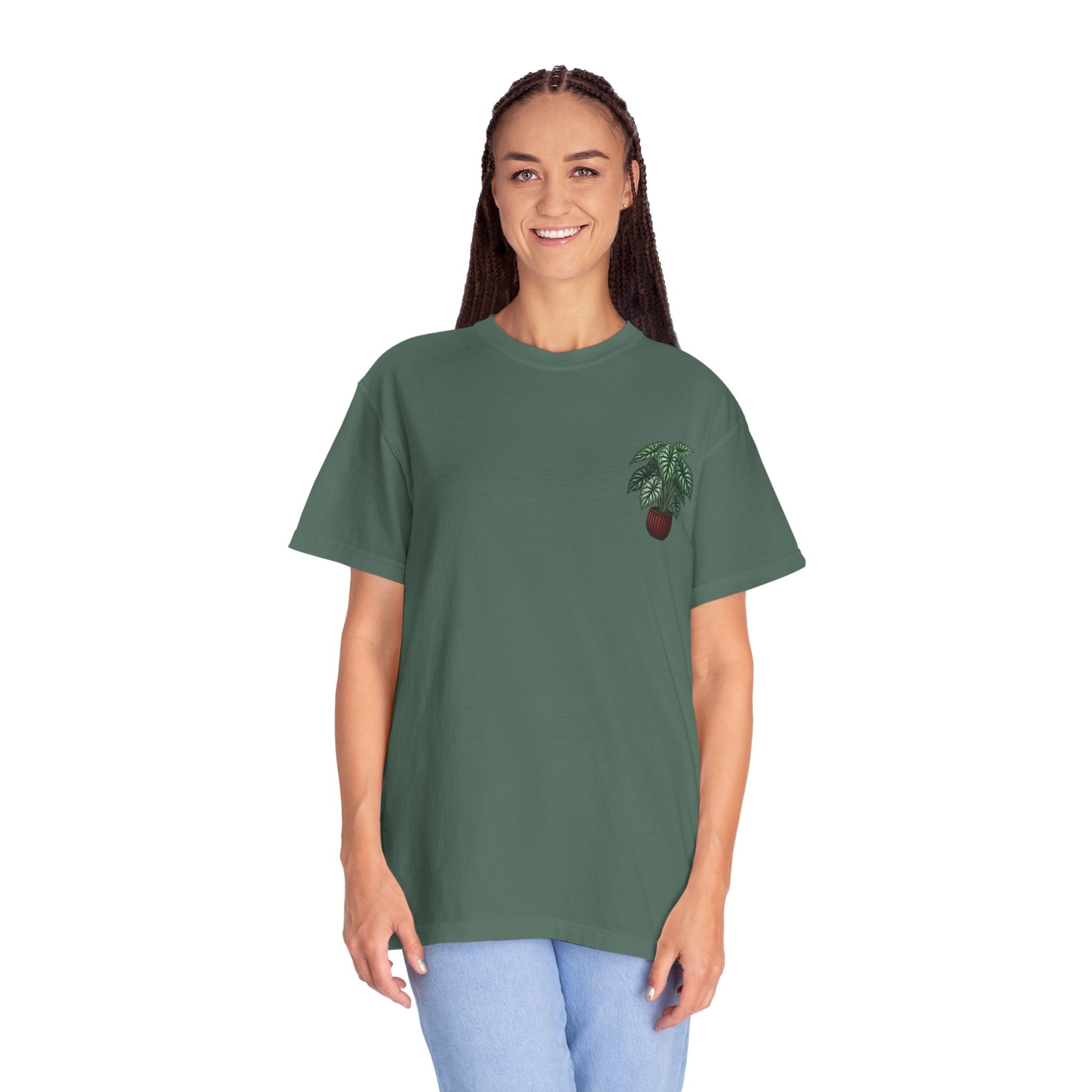 "Grow Through What You Go Through" Alocasia Shirt - Tropical Botanical Graphic Tee