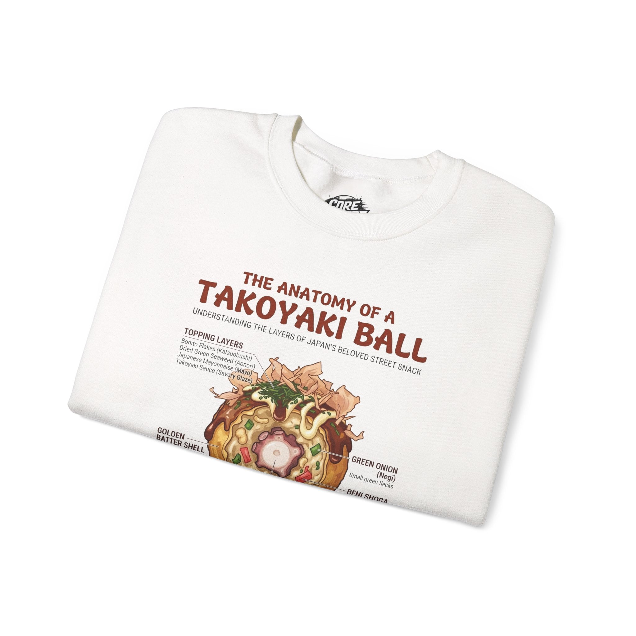 "Anatomy of a Takoyaki" Sweatshirt - Japanese Street Food Science Crewneck