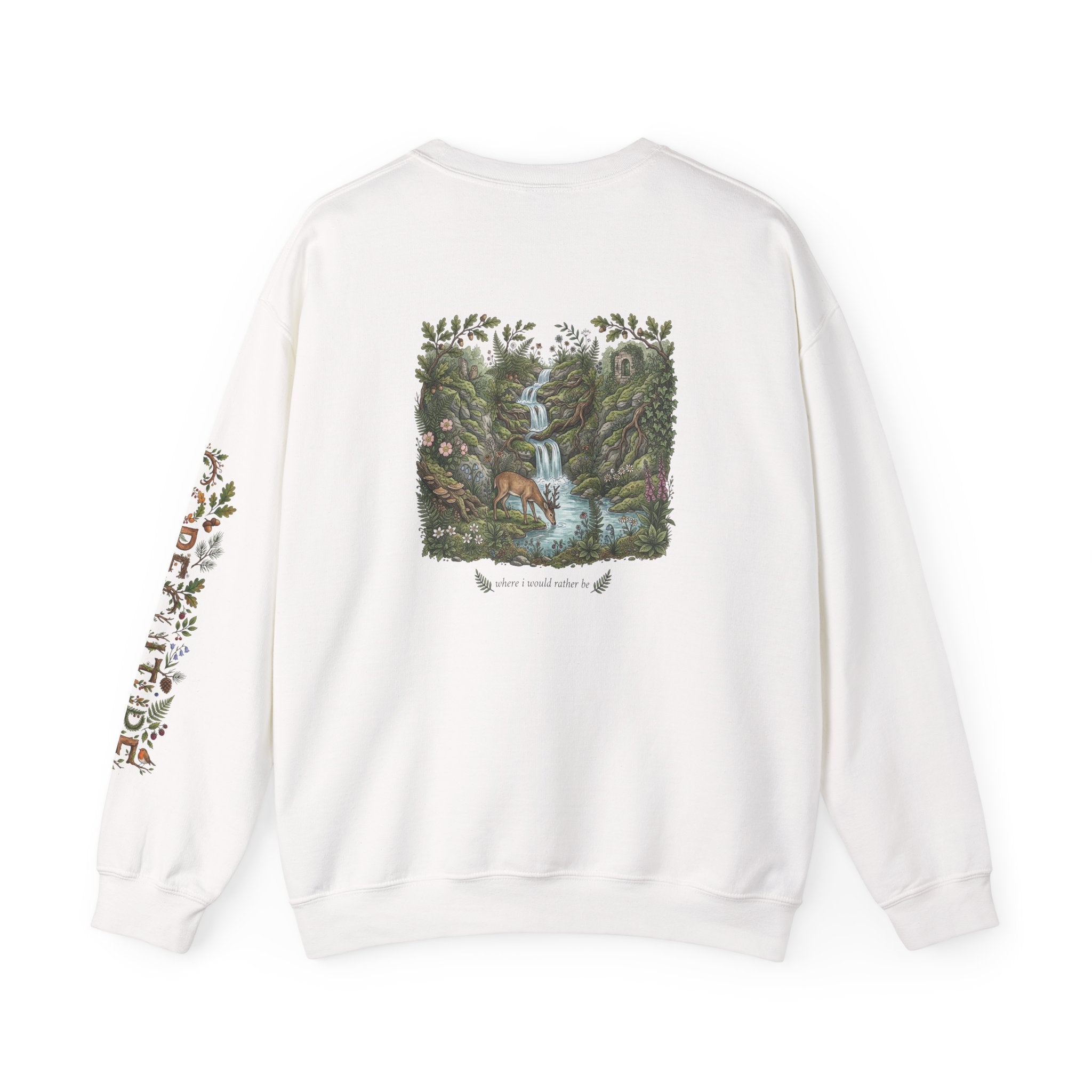 Nature Scene Crewneck Sweatshirt — Woodland Nature Pullover