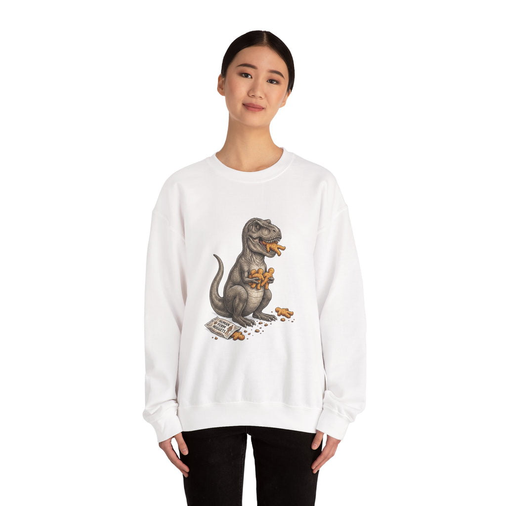 Dinosaur Eating Human Nuggies - Heavyweight Sweatshirt
