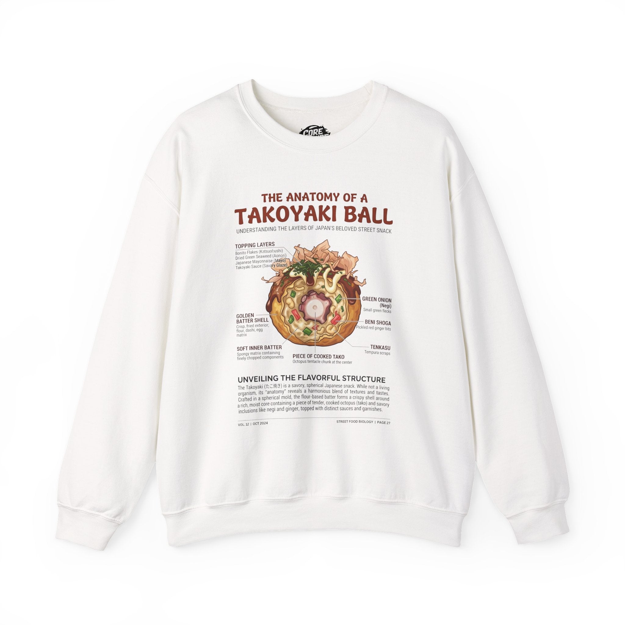 "Anatomy of a Takoyaki" Sweatshirt - Japanese Street Food Science Crewneck