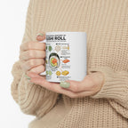 "Anatomy of a Sushi Roll" Mug - Japanese Food Science Ceramic Coffee Cup