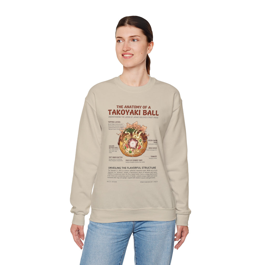 "Anatomy of a Takoyaki" Sweatshirt - Japanese Street Food Science Crewneck