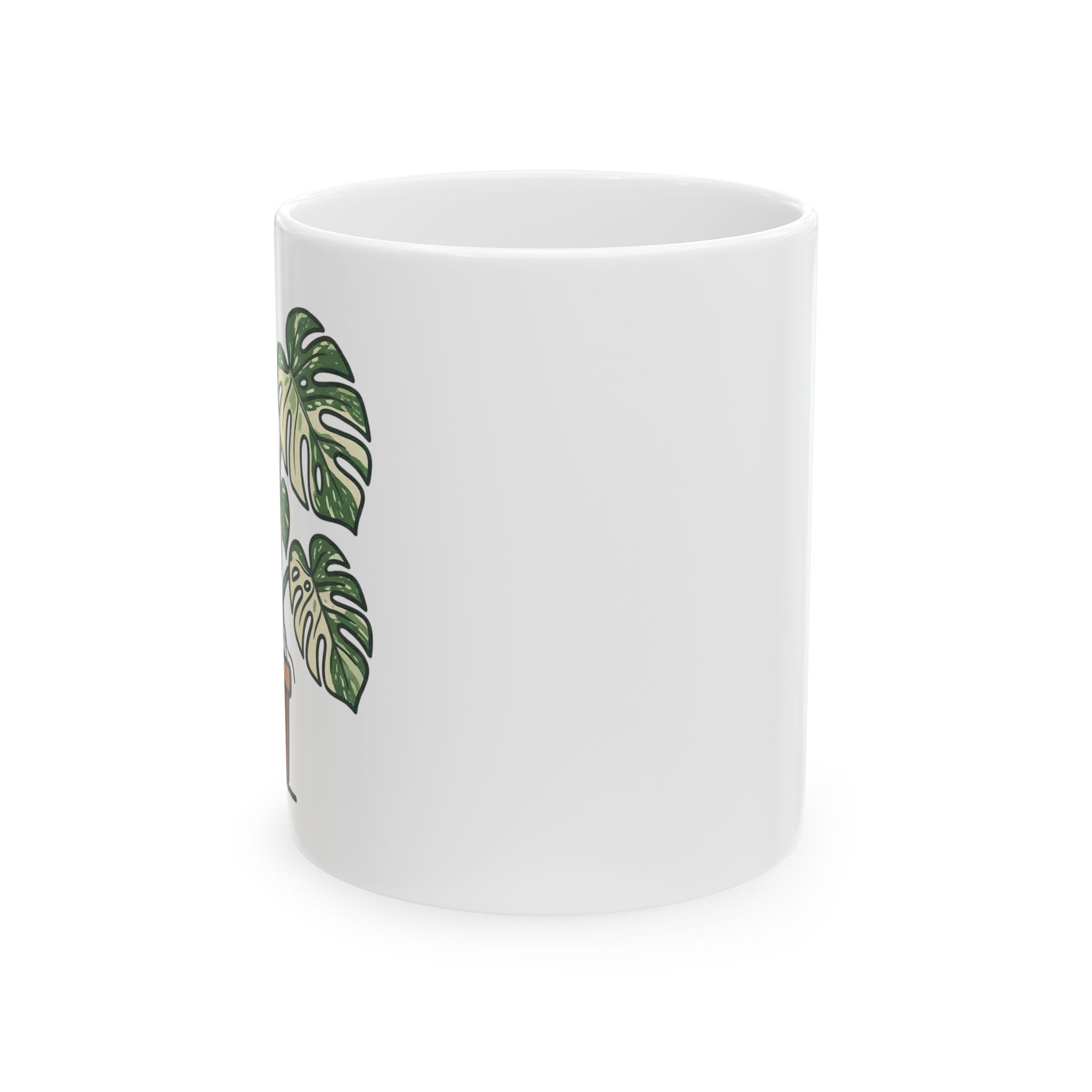 Variegated Monstera Mug – Botanical Plant Coffee Cup