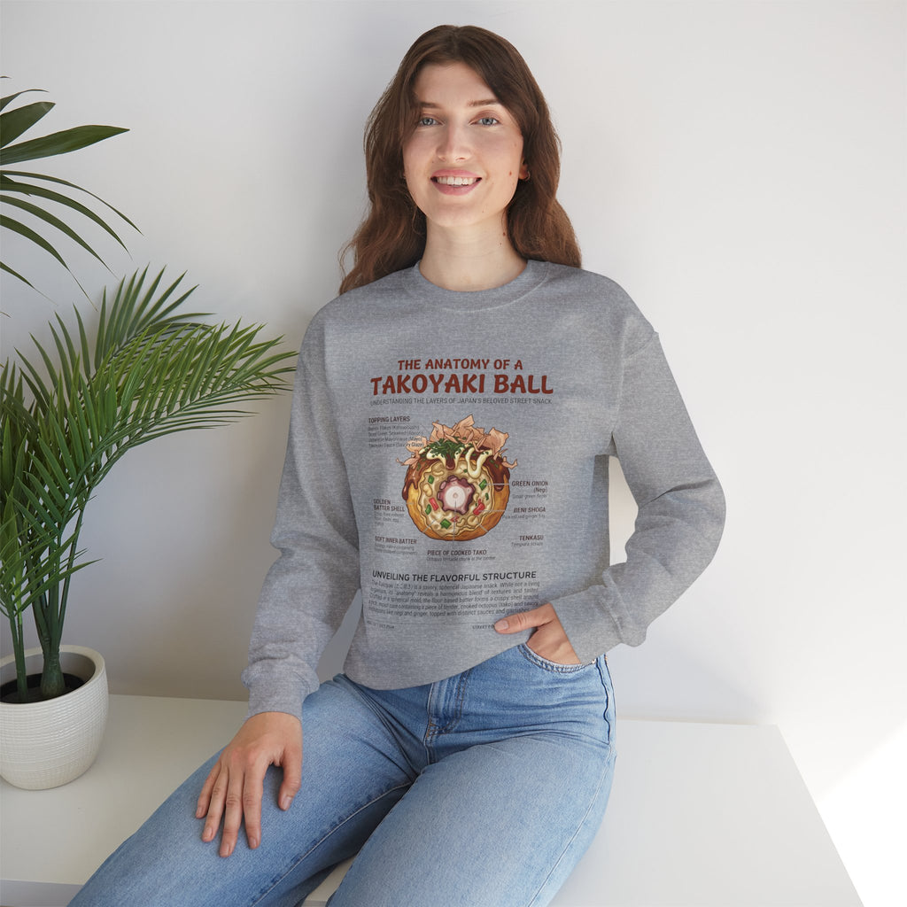 "Anatomy of a Takoyaki" Sweatshirt - Japanese Street Food Science Crewneck