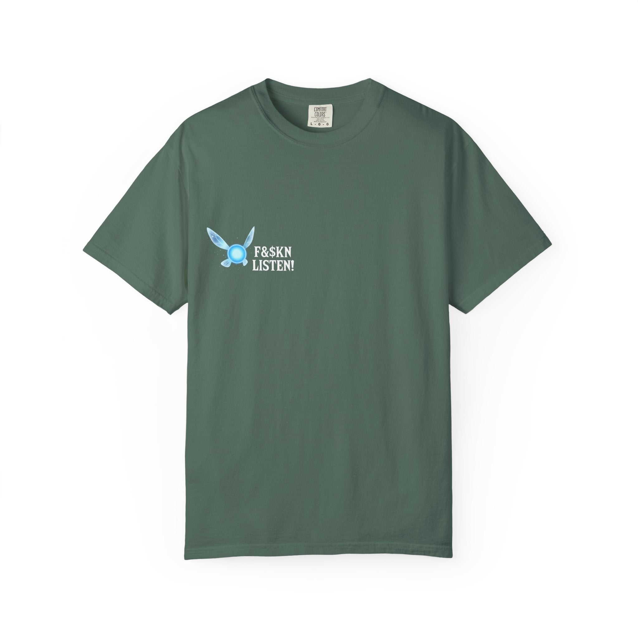 Listen! Fairy Emblem T-Shirt — Cute Blue Fairy Graphic Tee