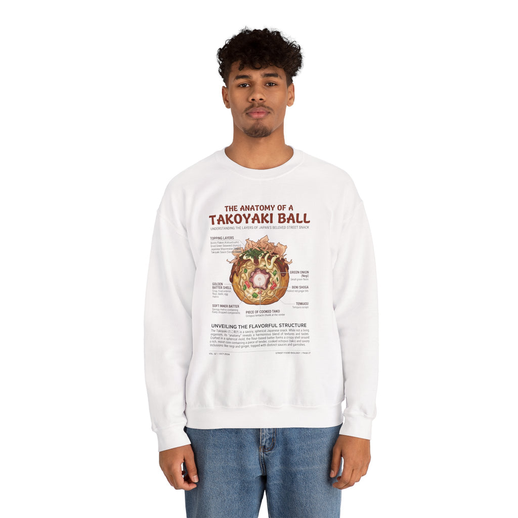 "Anatomy of a Takoyaki" Sweatshirt - Japanese Street Food Science Crewneck