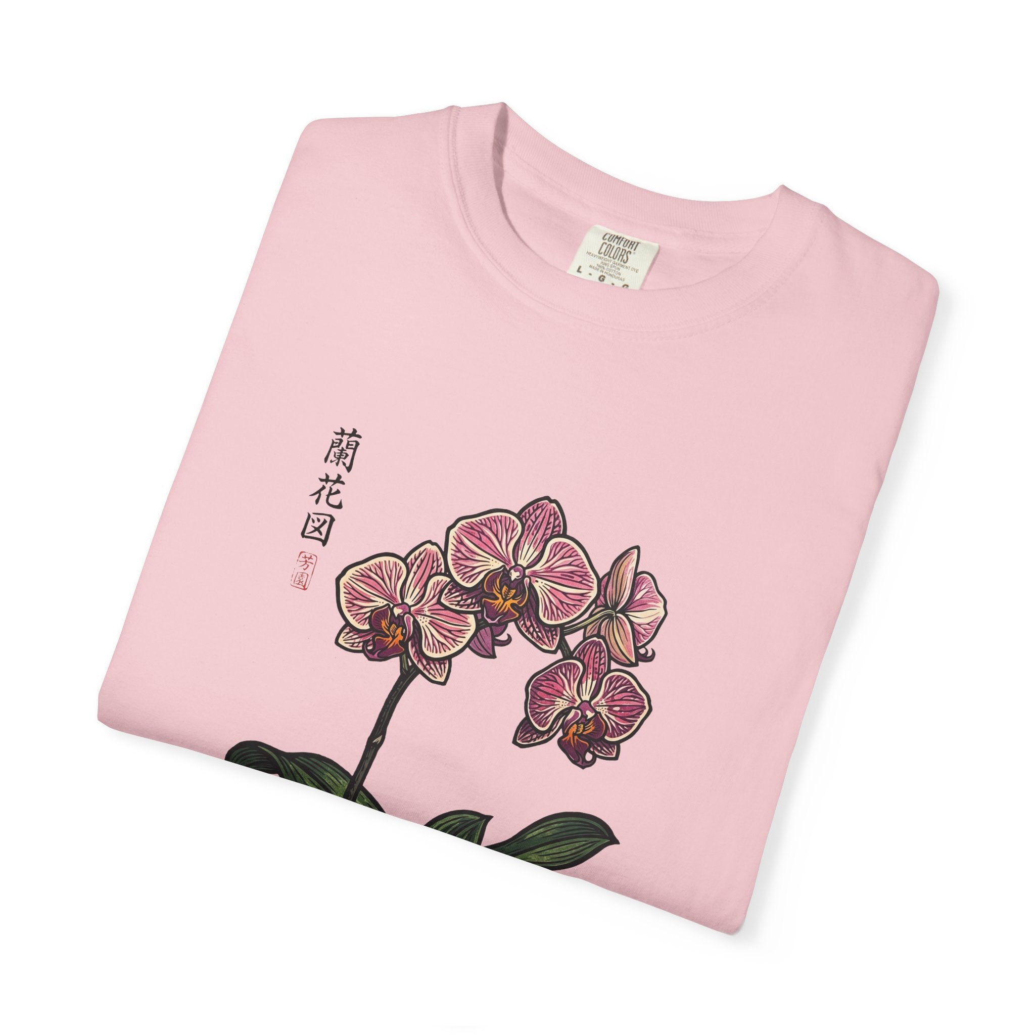 Orchid Botanical T-Shirt — Vintage Asian Floral Illustration