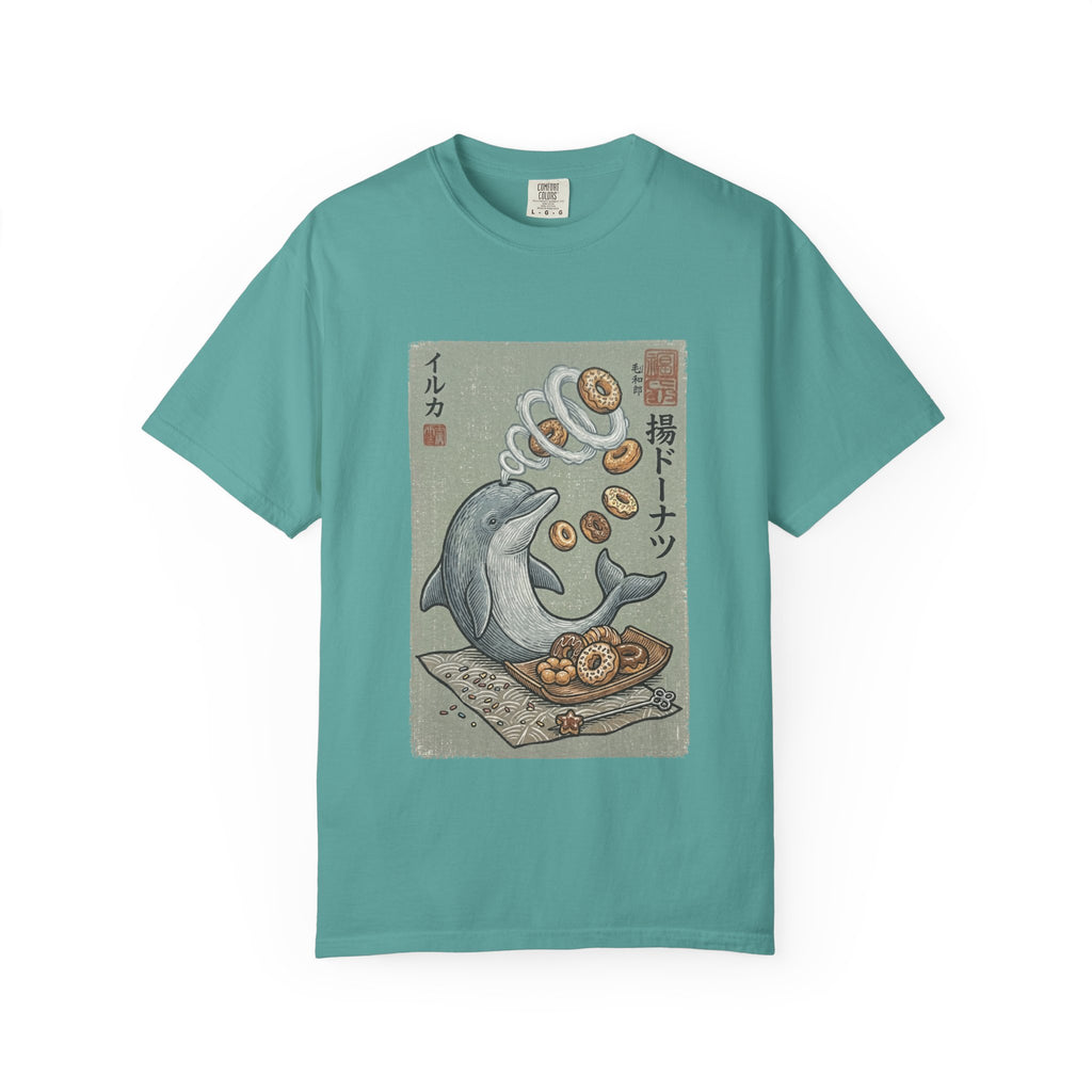 Dolphin & Doughnuts Ukiyo-e Tee | Ironic Japanese Art Streetwear