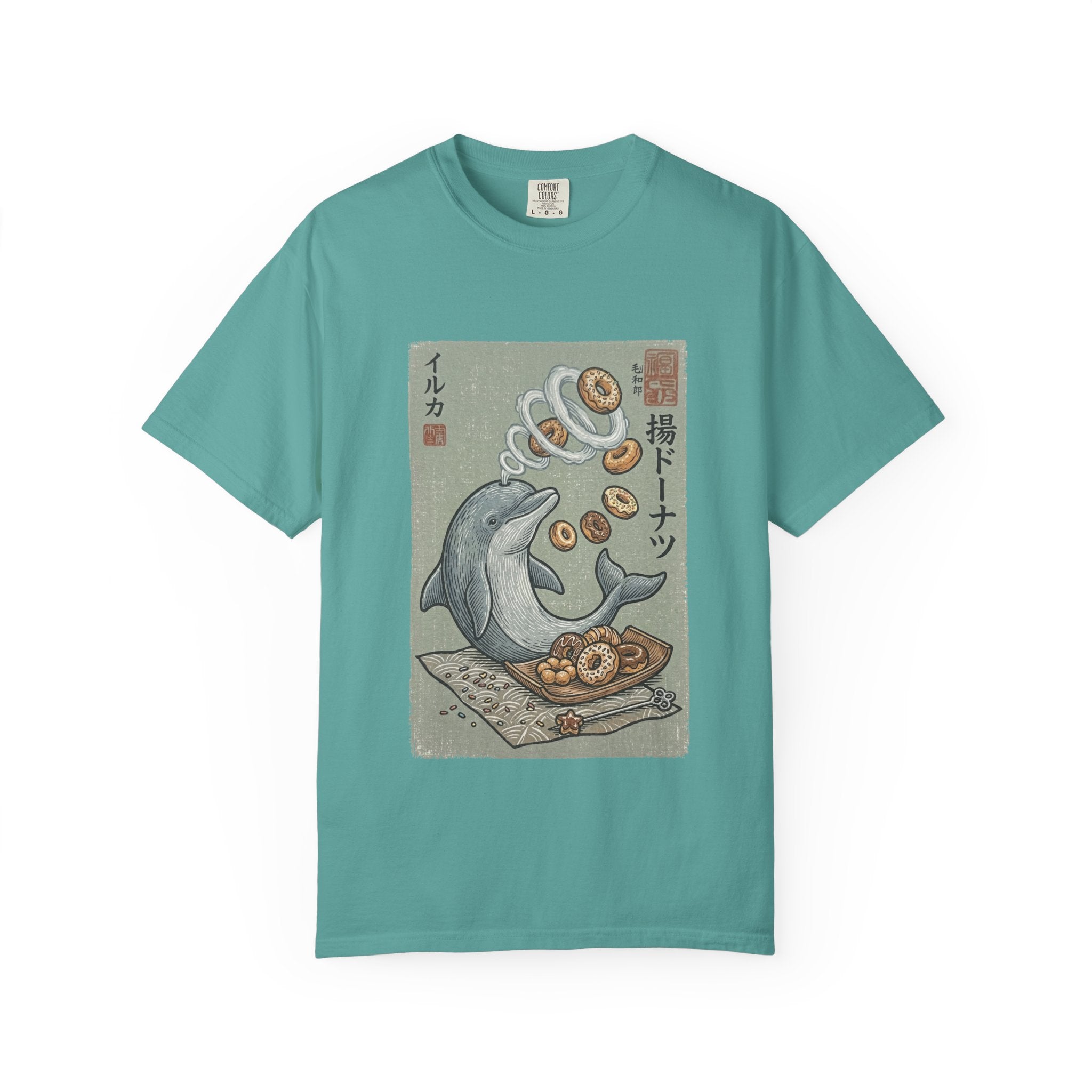 Dolphin & Doughnuts Ukiyo-e Tee | Ironic Japanese Art Streetwear