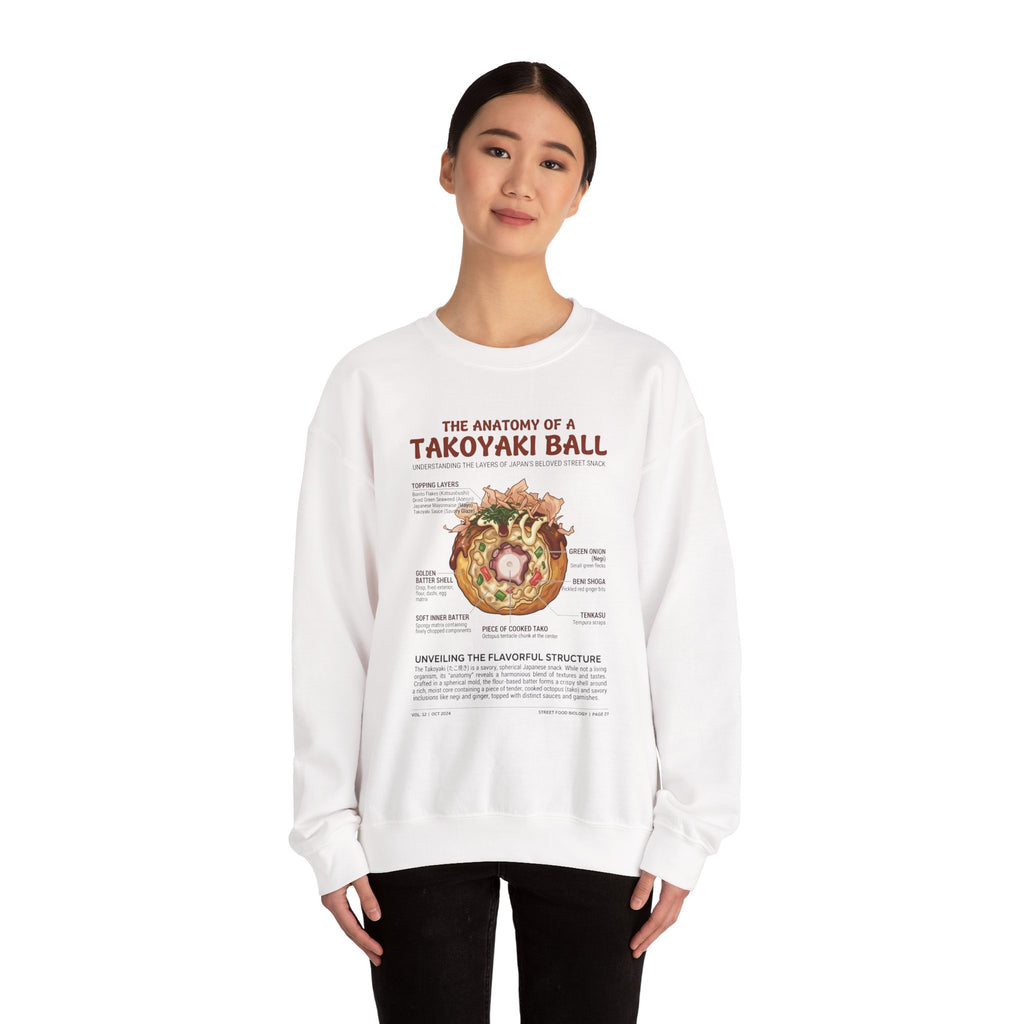 "Anatomy of a Takoyaki" Sweatshirt - Japanese Street Food Science Crewneck