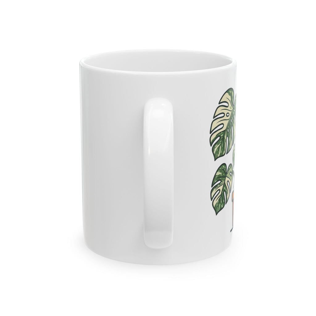 Variegated Monstera Mug – Botanical Plant Coffee Cup