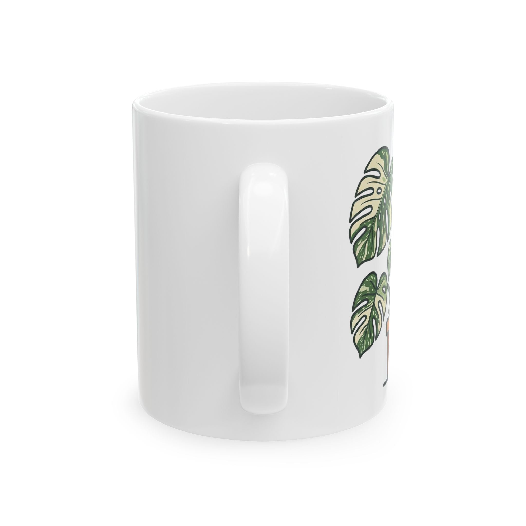Variegated Monstera Mug – Botanical Plant Coffee Cup