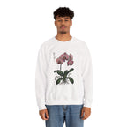 Botanical Orchid Graphic Sweatshirt | Japanese Aesthetics Streetwear Crewneck