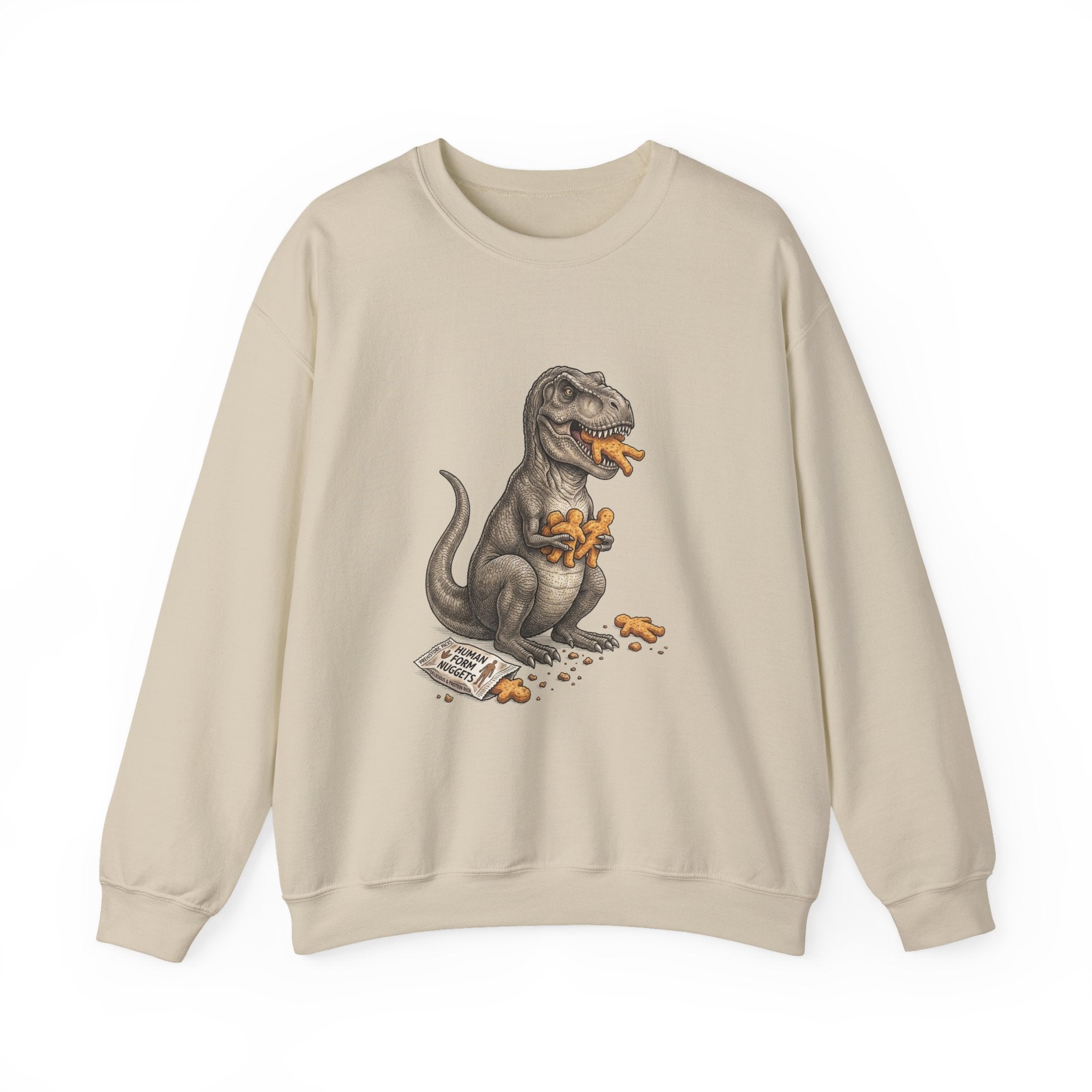 Dinosaur Eating Human Nuggies - Heavyweight Sweatshirt
