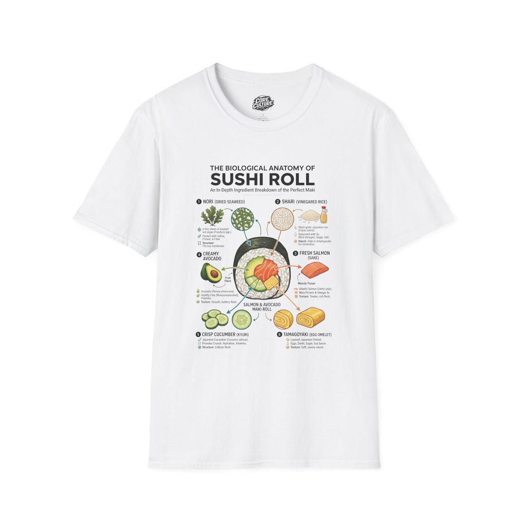 "Anatomy of a Sushi Roll" T-Shirt - Biological Textbook Graphic Tee