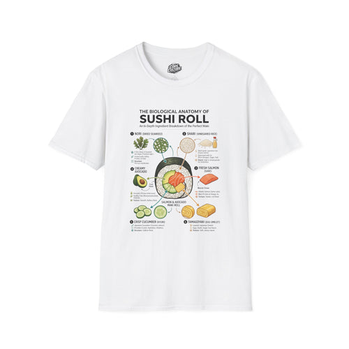 "Anatomy of a Sushi Roll" T-Shirt - Biological Textbook Graphic Tee