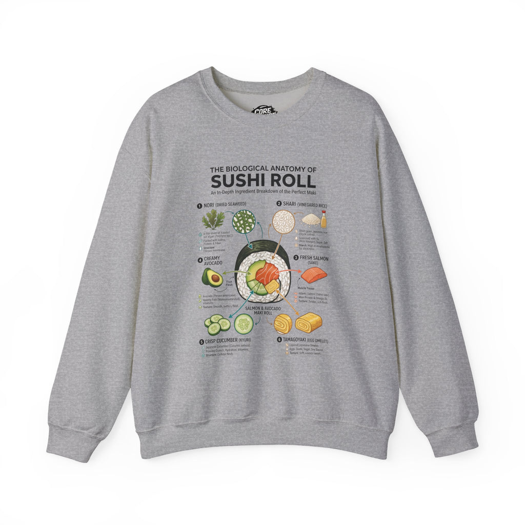 "Anatomy of a Sushi Roll" Sweatshirt - Japanese Food Crewneck