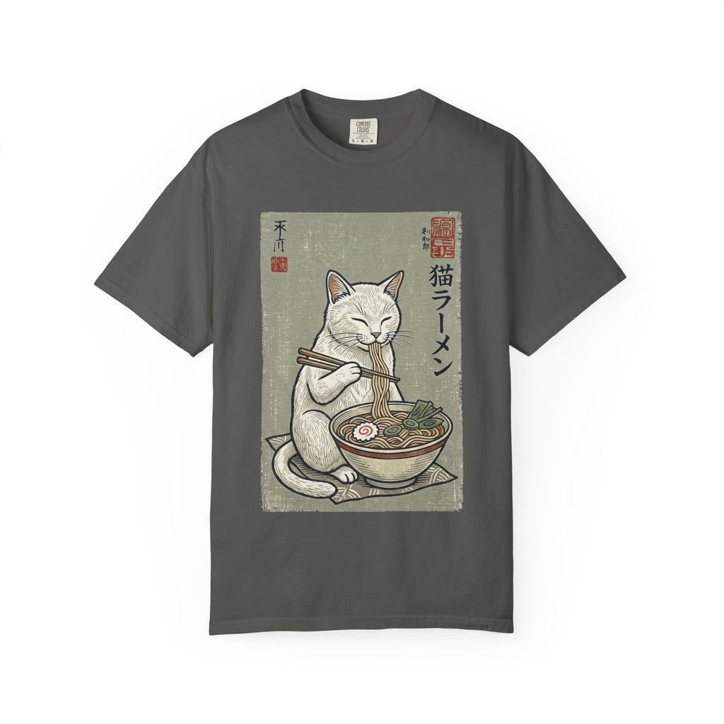 "Late Night Noodle Cat" Ukiyo-e T-Shirt | Core Culture Japanese Tee