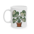 Variegated Monstera Mug – Botanical Plant Coffee Cup