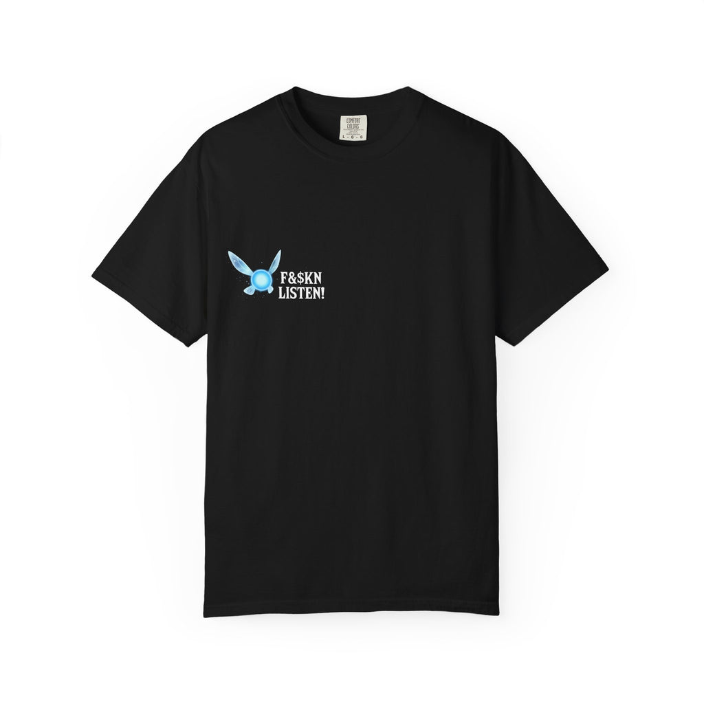 Listen! Fairy Emblem T-Shirt — Cute Blue Fairy Graphic Tee