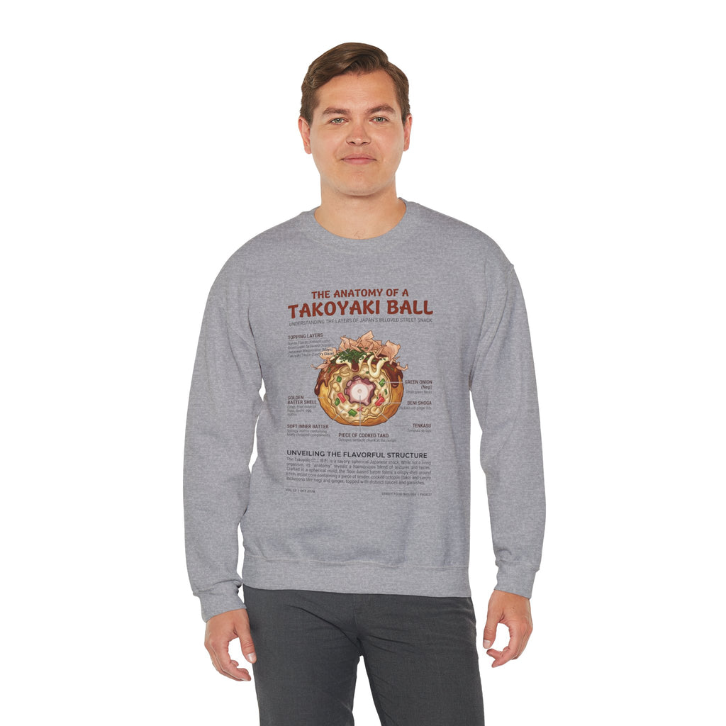 "Anatomy of a Takoyaki" Sweatshirt - Japanese Street Food Science Crewneck