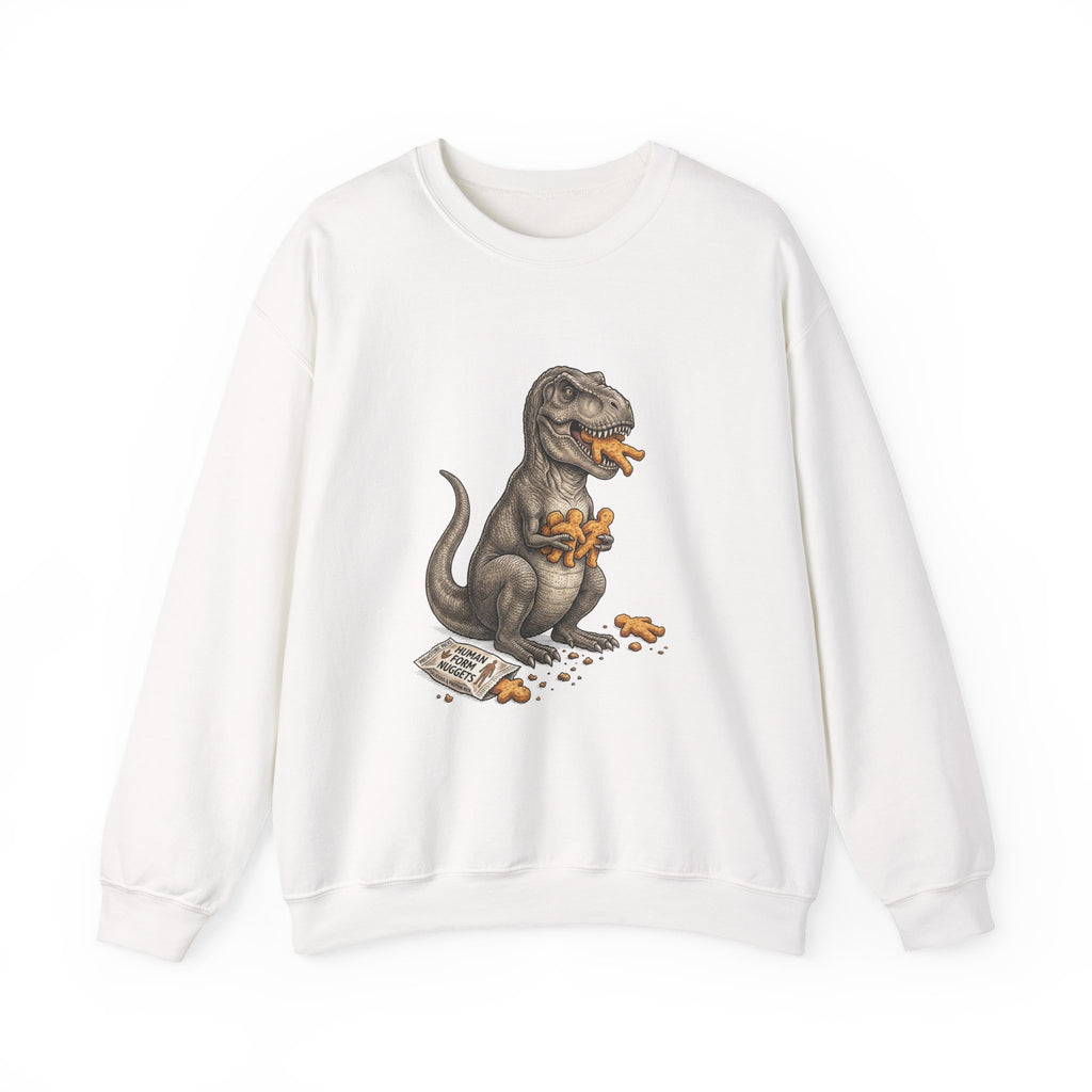 Dinosaur Eating Human Nuggies - Heavyweight Sweatshirt