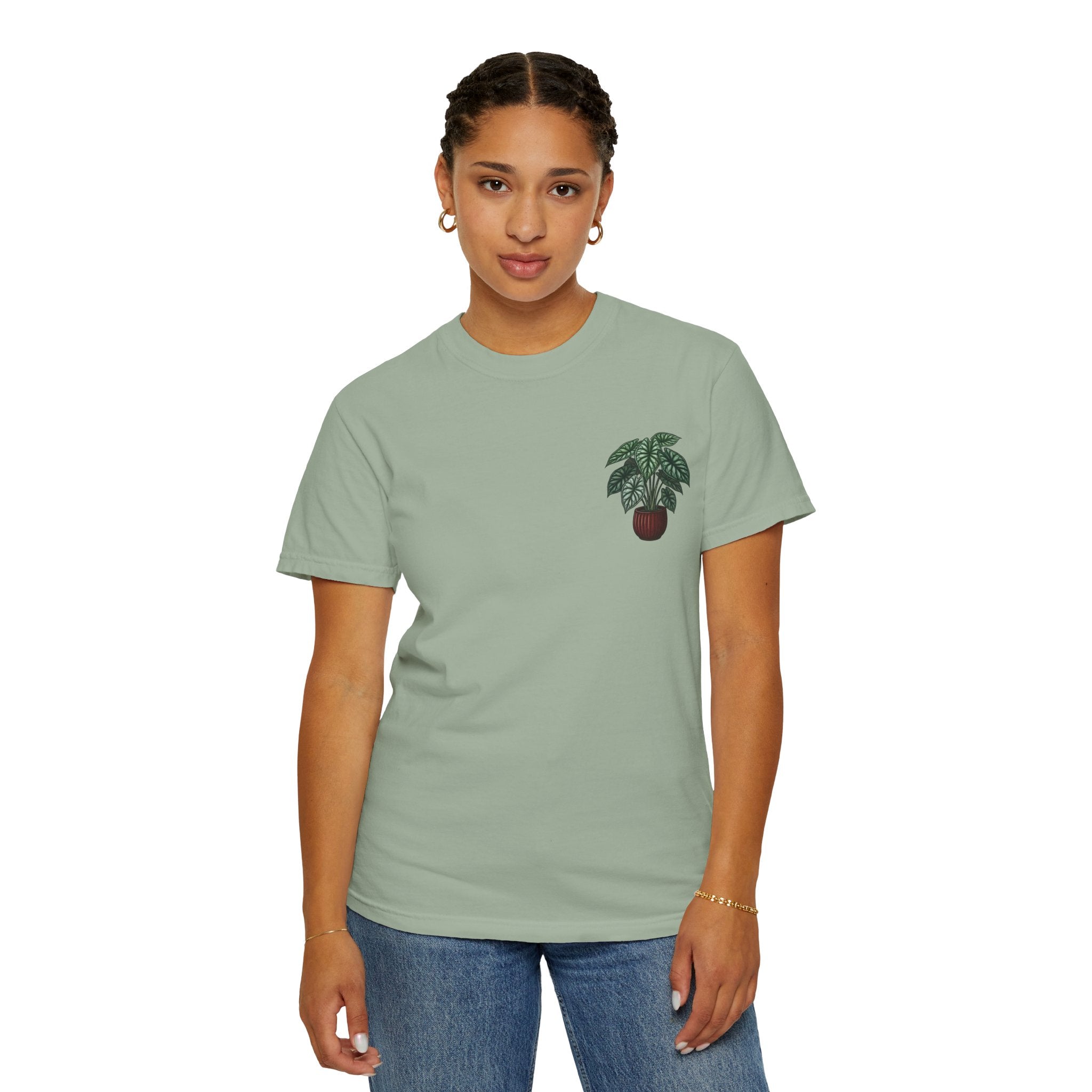 "Grow Through What You Go Through" Alocasia Shirt - Tropical Botanical Graphic Tee