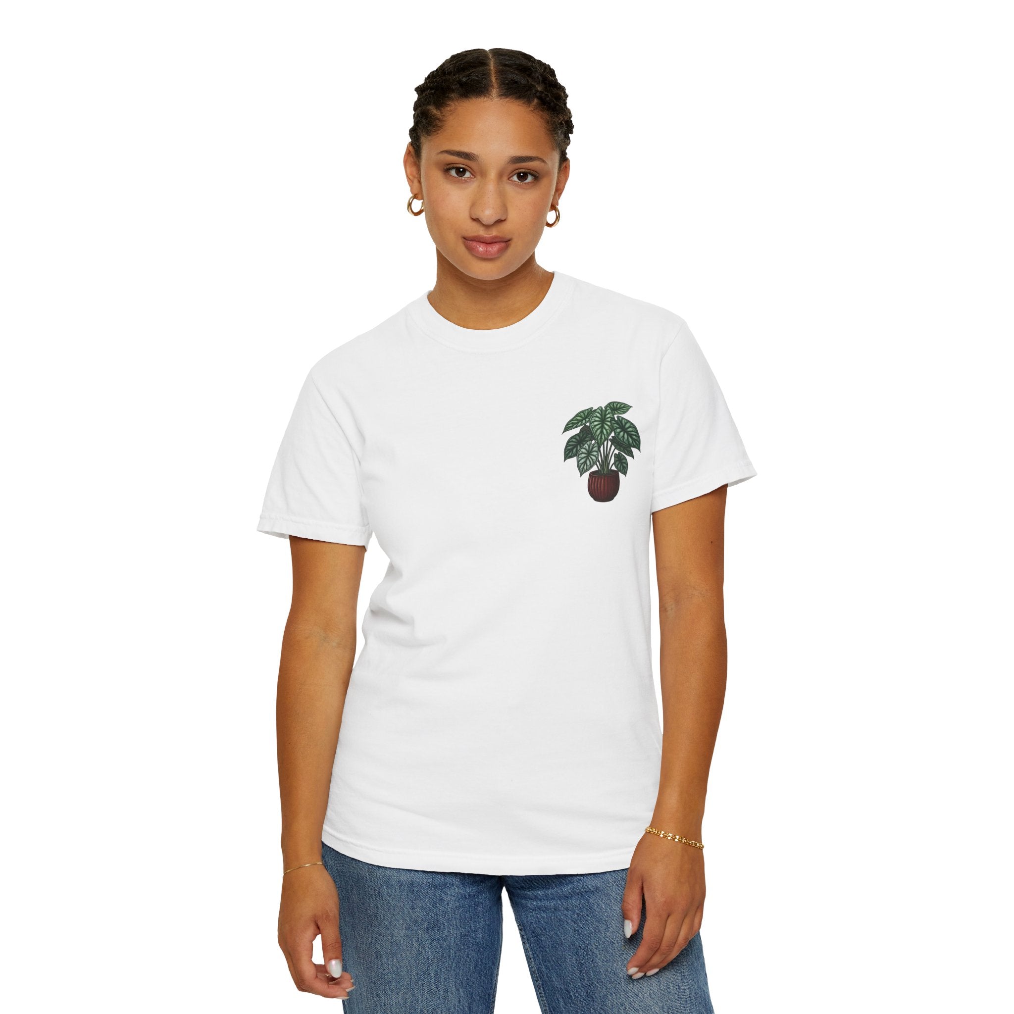 "Grow Through What You Go Through" Alocasia Shirt - Tropical Botanical Graphic Tee