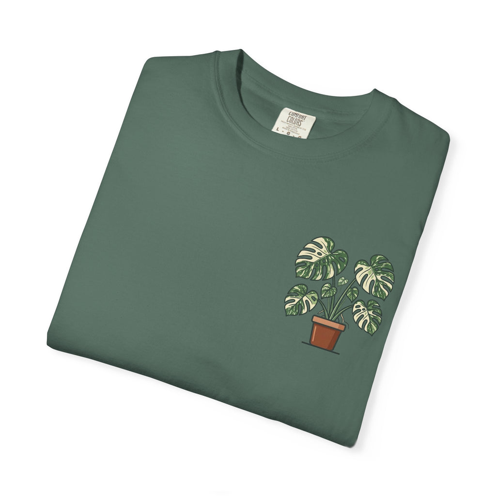 "Grow Through What You Go Through" Variegated Monstera Shirt - Rare Plant Botanical Tee