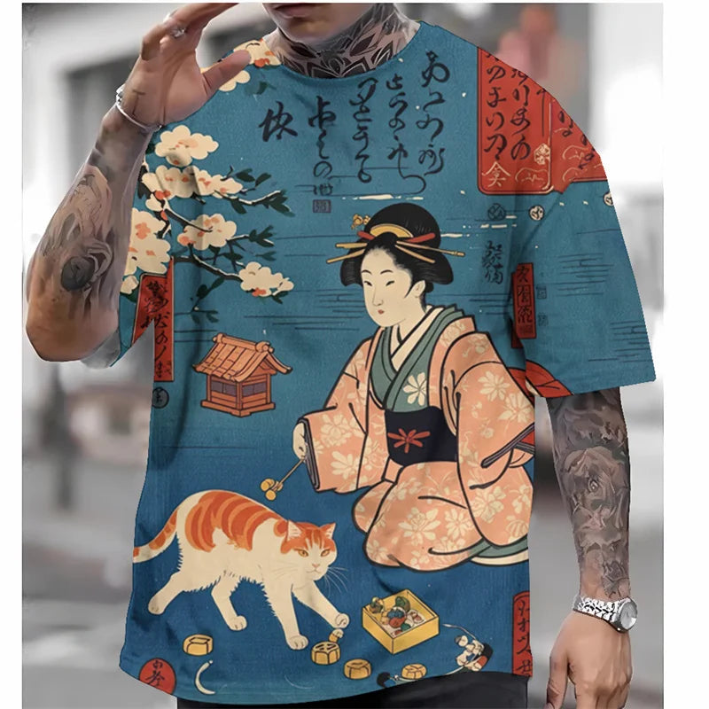 Geisha Heritage Graphic Tee | Core Edo-Period Irezumi Culture