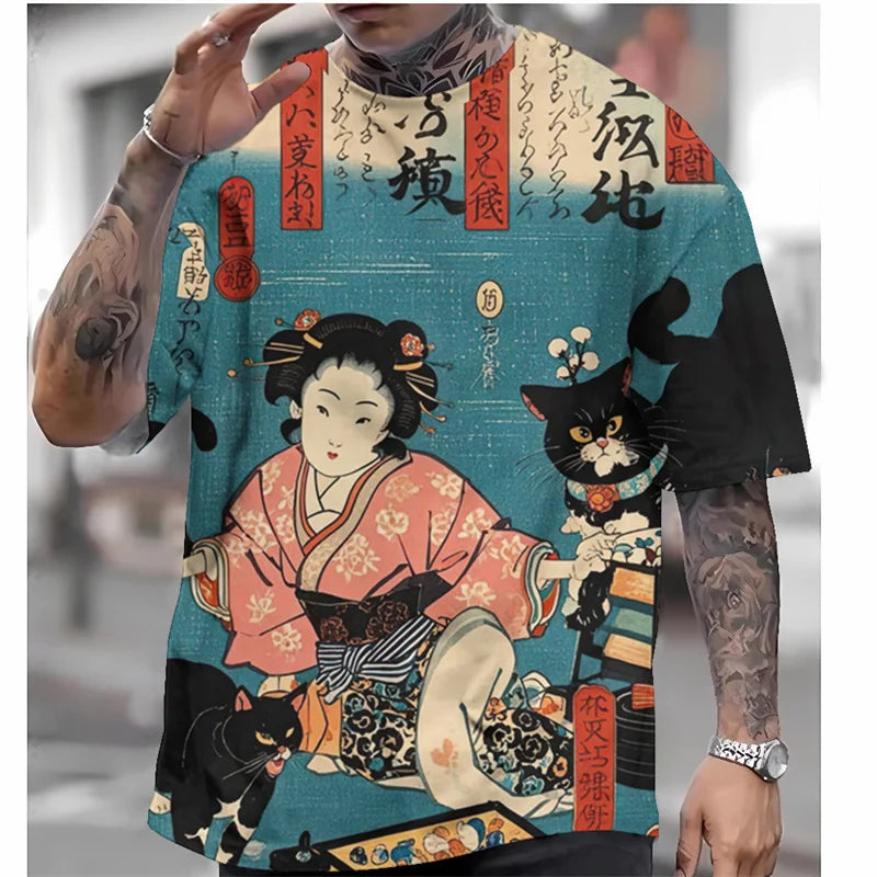 Geisha Heritage Graphic Tee | Core Edo-Period Irezumi Culture